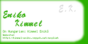 eniko kimmel business card